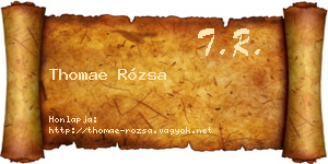 Thomae Rózsa névjegykártya